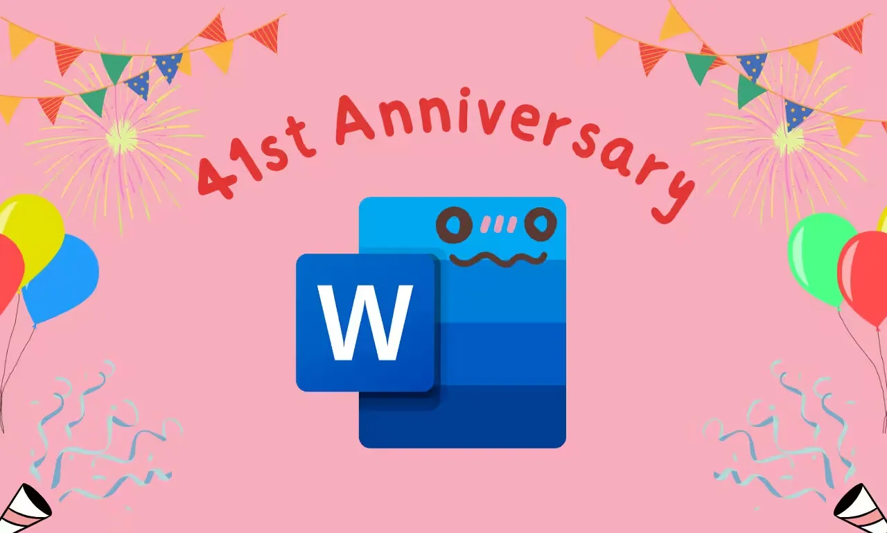„Microsoft Word“ sukanka 41 metai