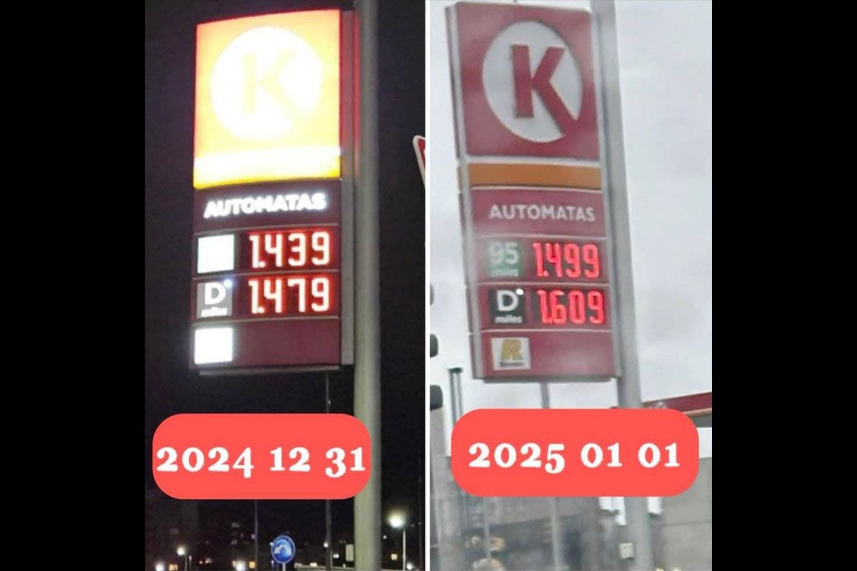 Circle K kuro kainos nuo - sausio 1 d.