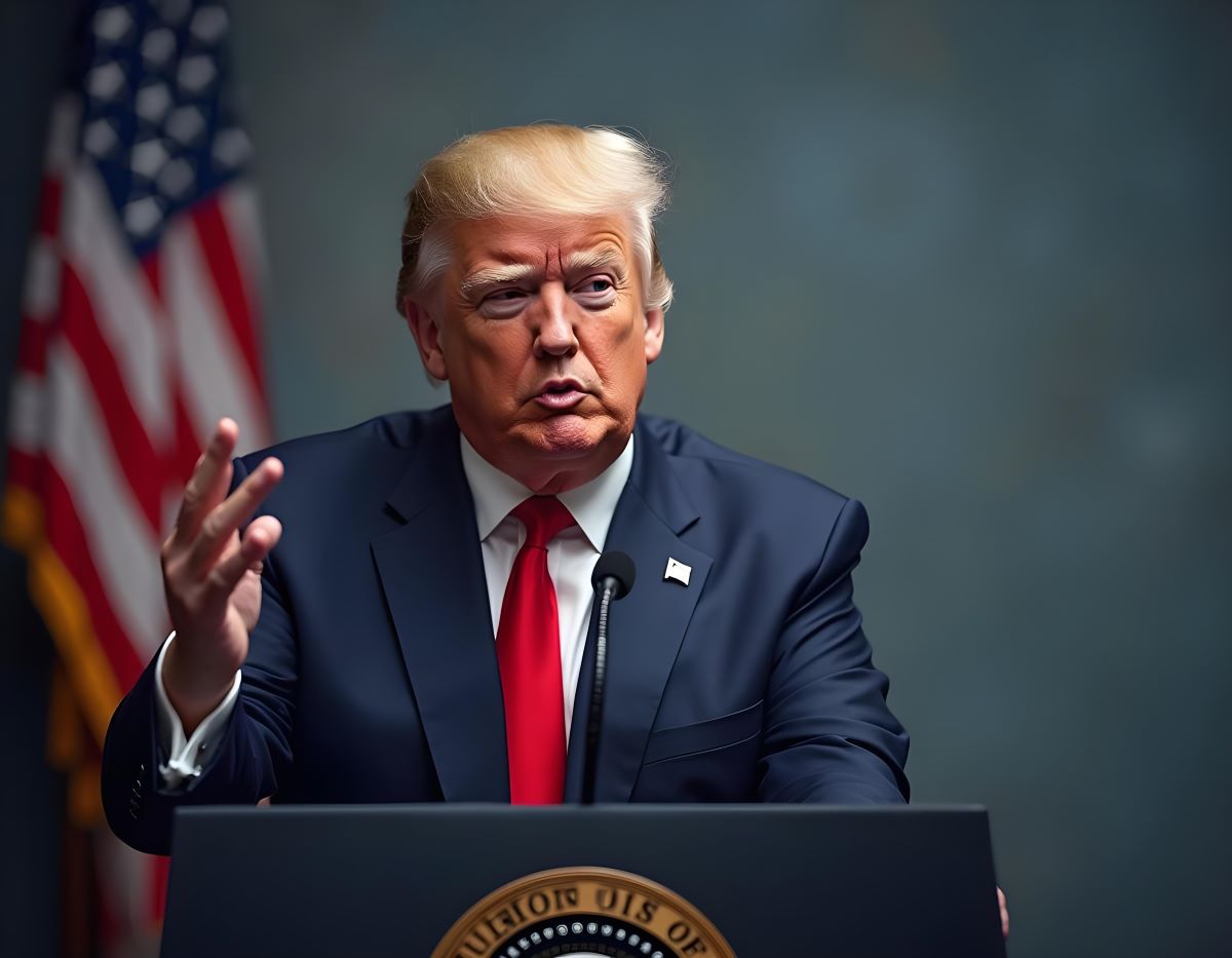 D. Trumpas grasina ES ir Kinijai prekybos karu | Freepik DI nuotr.