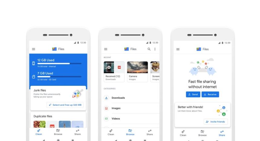Google Files programėlė