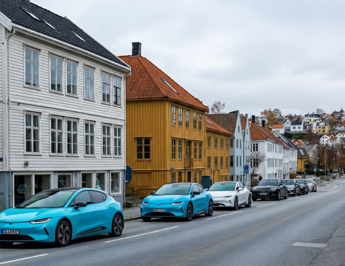 Norvegijoje vien elektromobiliai | Gemini DI sugeneruota nuotr.