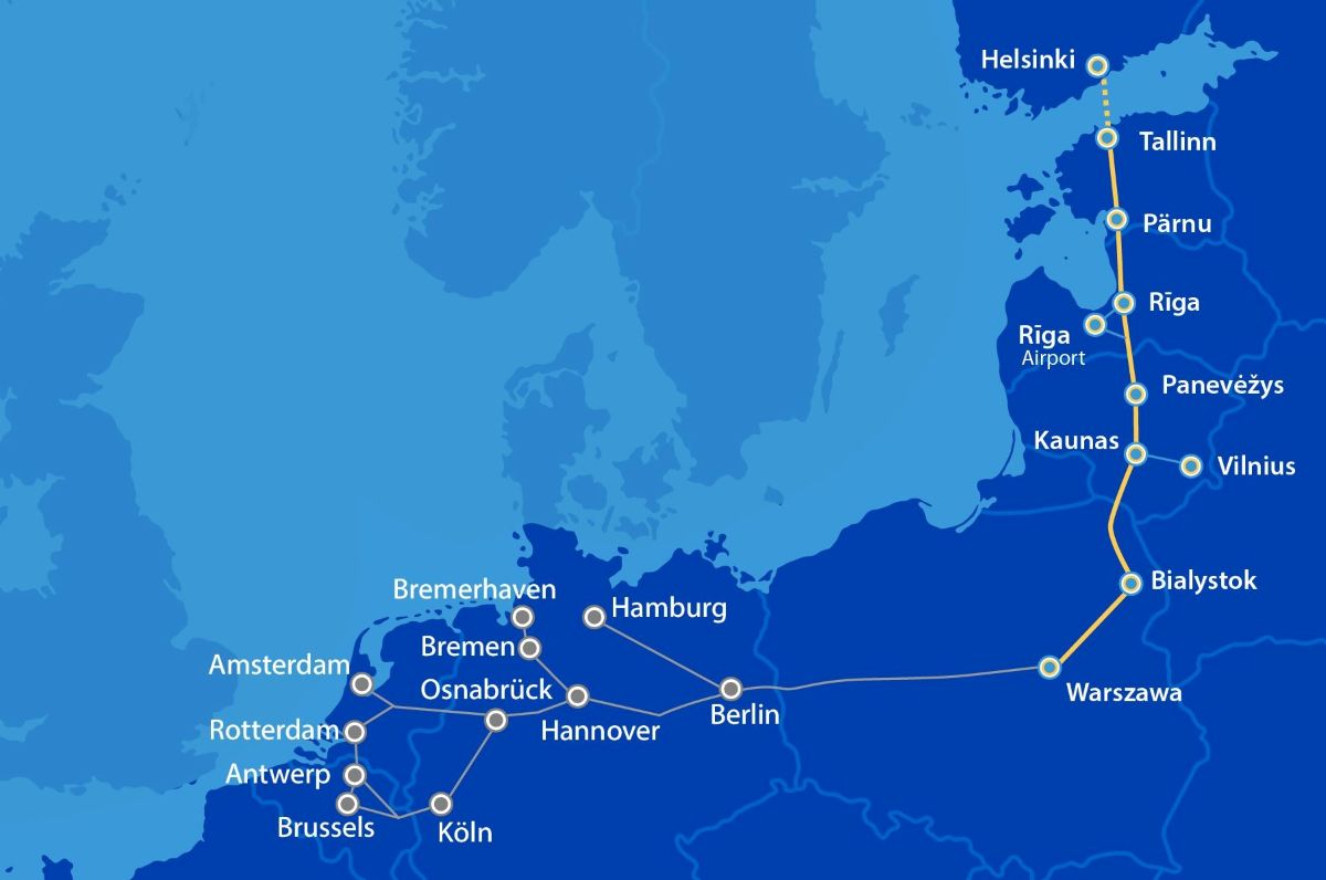 Rail Baltica žemėlapis | Madara Zīlmane nuotr.