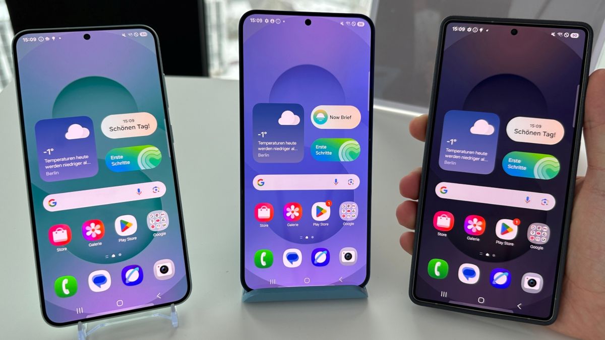Samsung Galaxy S25 telefonų ekranai | Chip.de nuotr.