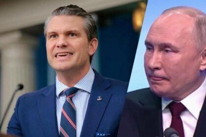 Hegsethas taip pat patvirtino, kad Trumpas dalyvaus Zelenskio ir Putino derybose / UNIAN Collage, nuotrauka - Getty Images, ekrano kopija