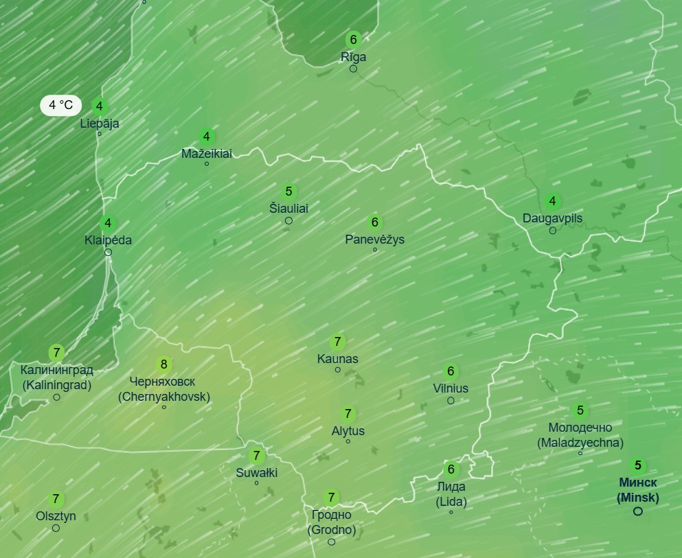 Kitą savaitę atšils | Ventusky nuotr.