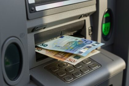 Pinigų įnešimas bankomate / Freepik DI nuotr.