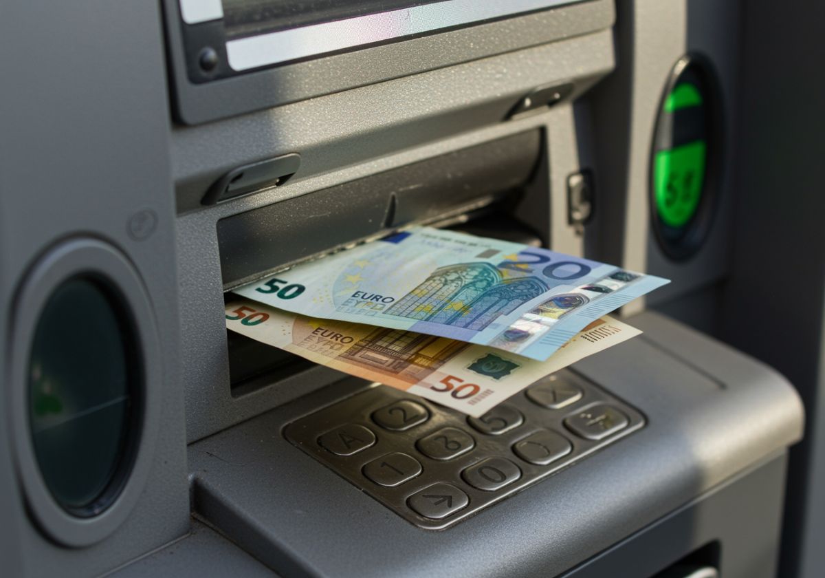 Pinigų įnešimas bankomate / Freepik DI nuotr.