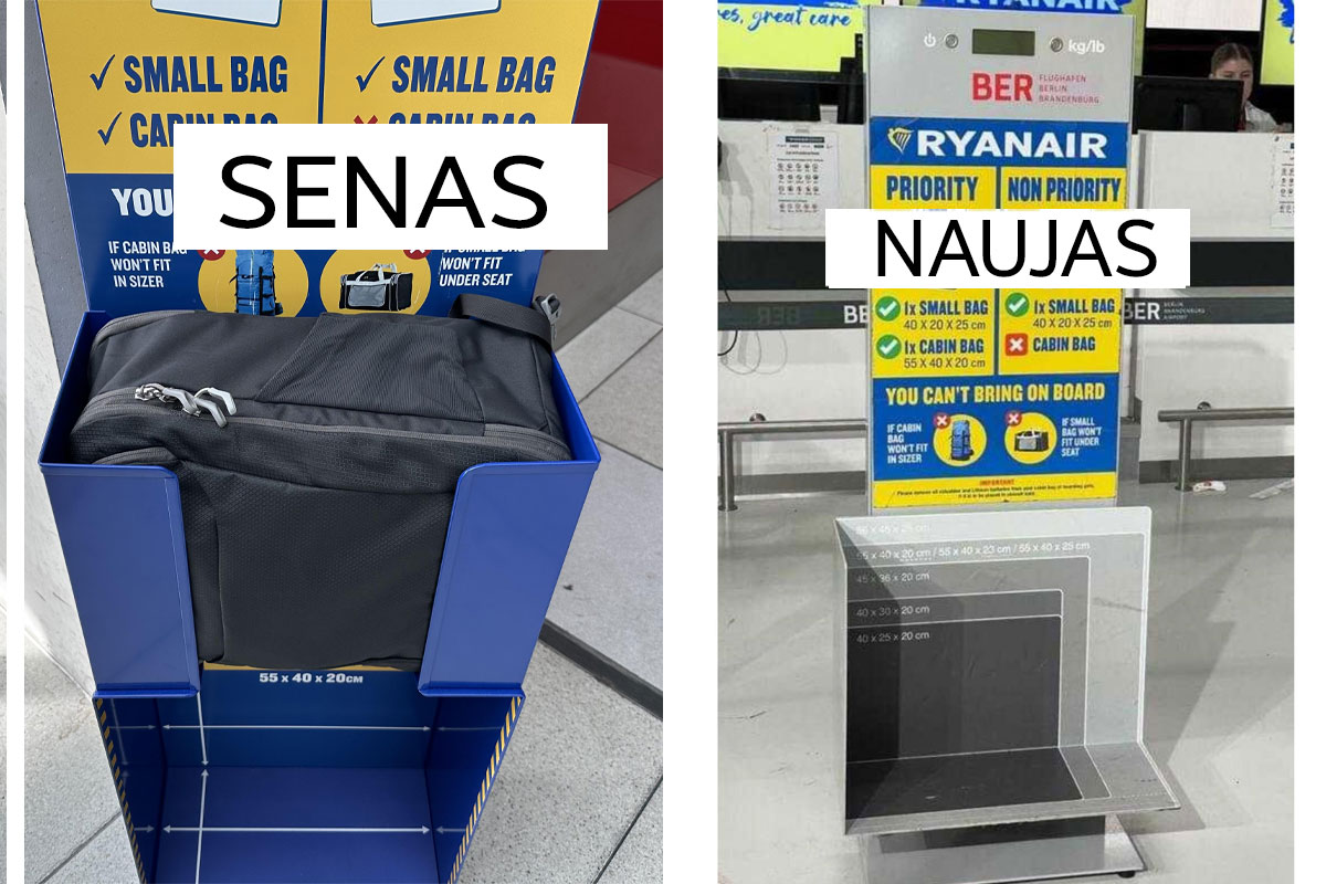 Senas-ir-naujas-Ryanair-bagažo-dydžio-matuoklis