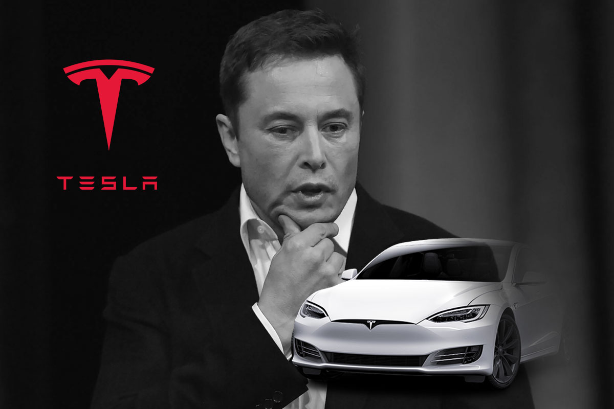 Tesla akcijos smuko