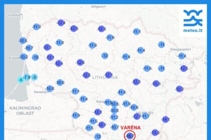 Vasario 13 d. šalčiausias rytas