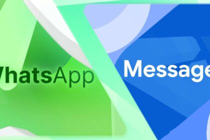 WhatsApp and Google Messages | AndroidPolice nuotr.