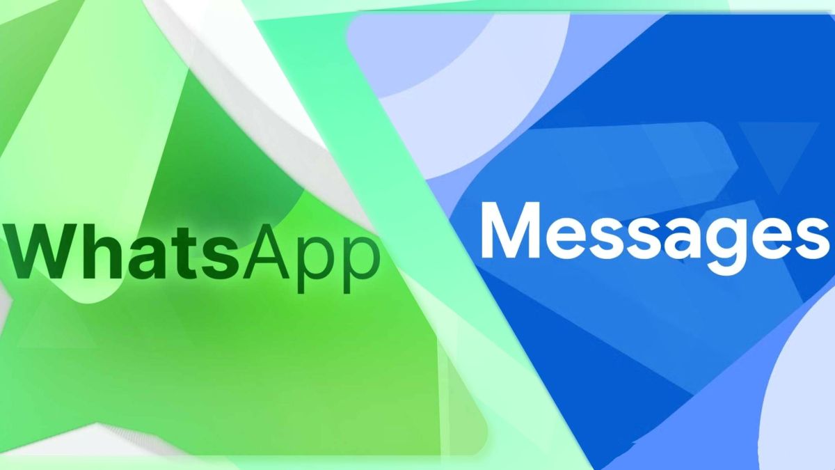 WhatsApp and Google Messages | AndroidPolice nuotr.