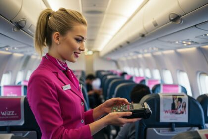 Atsiskaitymas "Wizz Air" lėktuve / Freepik DI nuotr.