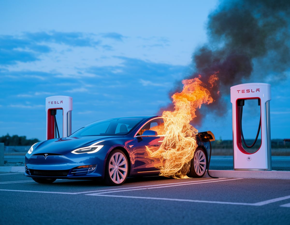 Degantys Tesla automobiliai \ Freepik DI nuotr.