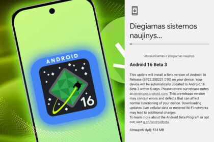 Google Pixel 9 Pro diegiama Android 16 Beta 3