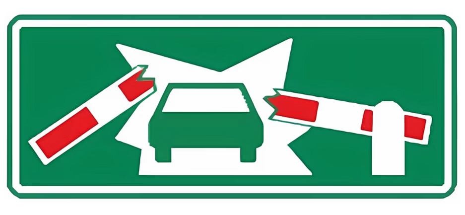 Kelio ženklas – pralaužk užtvarą