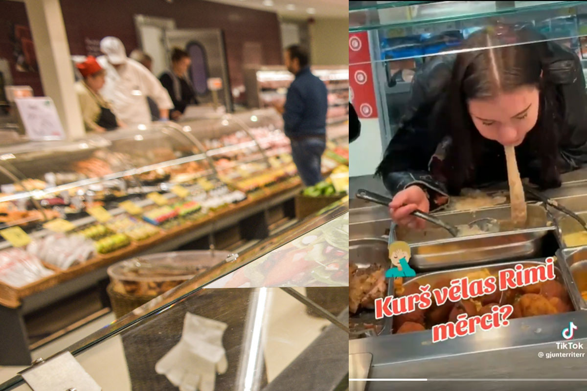 Rimi savitarnoje mergina valgė maistą ir spjovė atgal