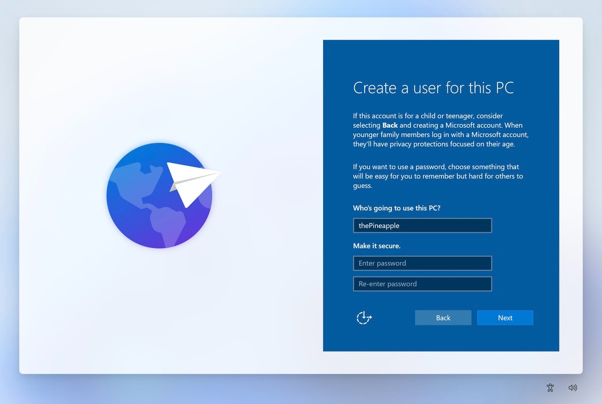 Windows 11 paskyros kūrimo apėjimas