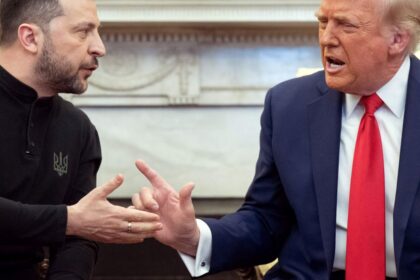 Ukrainos prezidento V. Zelenskio ir JAV prezidento D. Trumpo ginčas / Nuotr.: tiesioginės transliacijos ekrano kopija