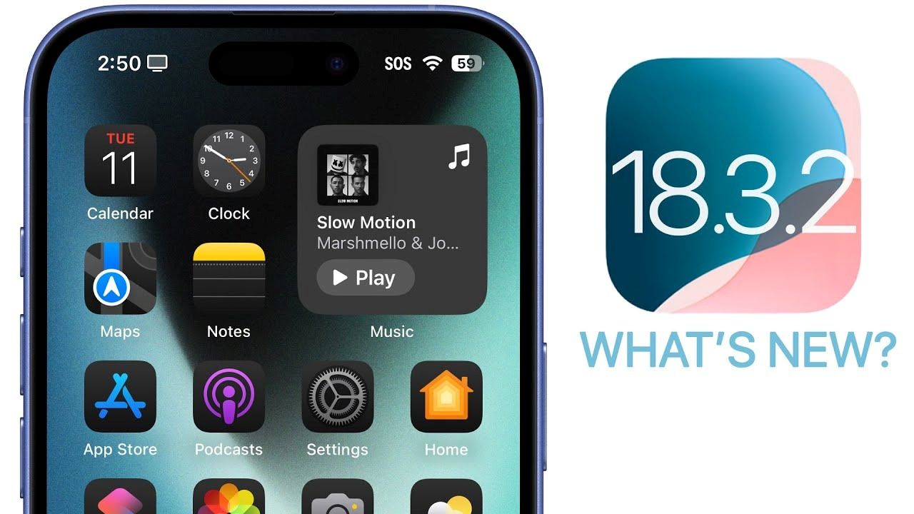 iOS 18.3.2 atnaujinimas