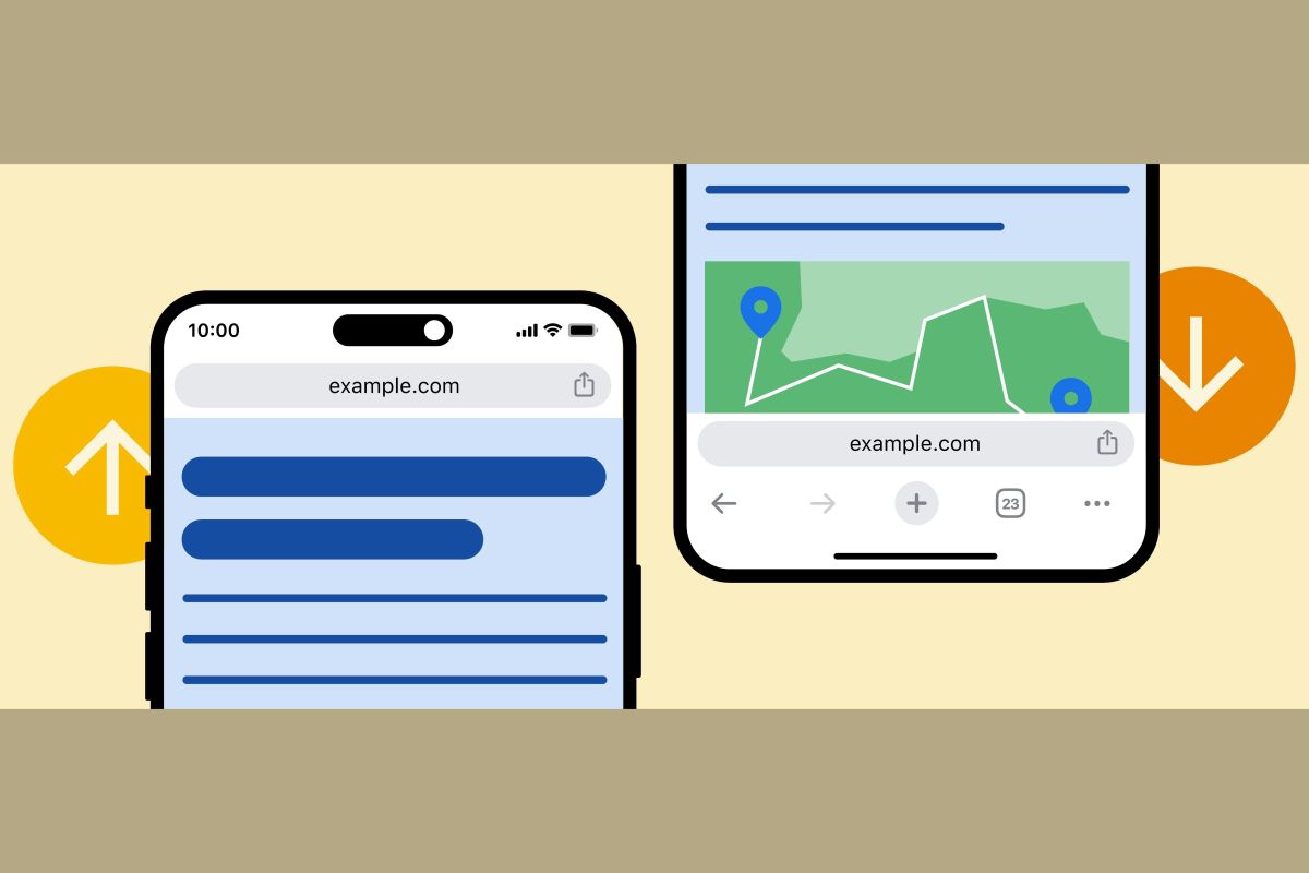 Android adreso laukas apačioje ekrano