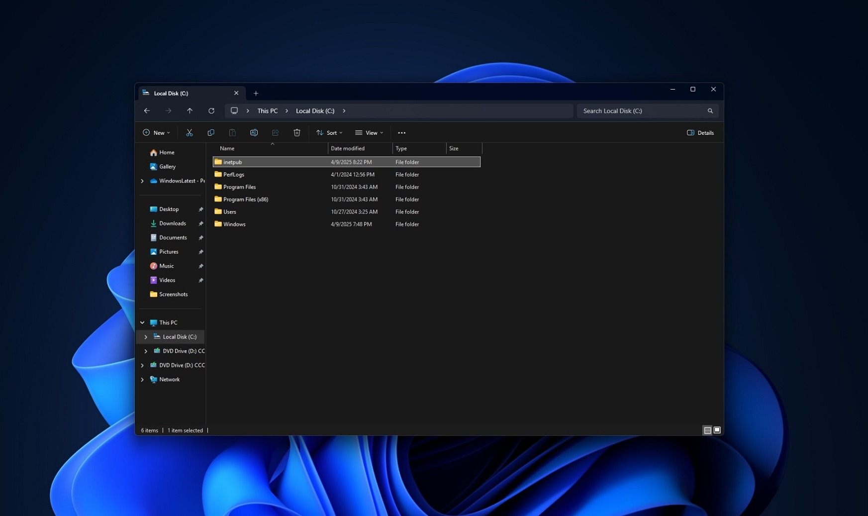 Netrinkite Windows 11 aplanko