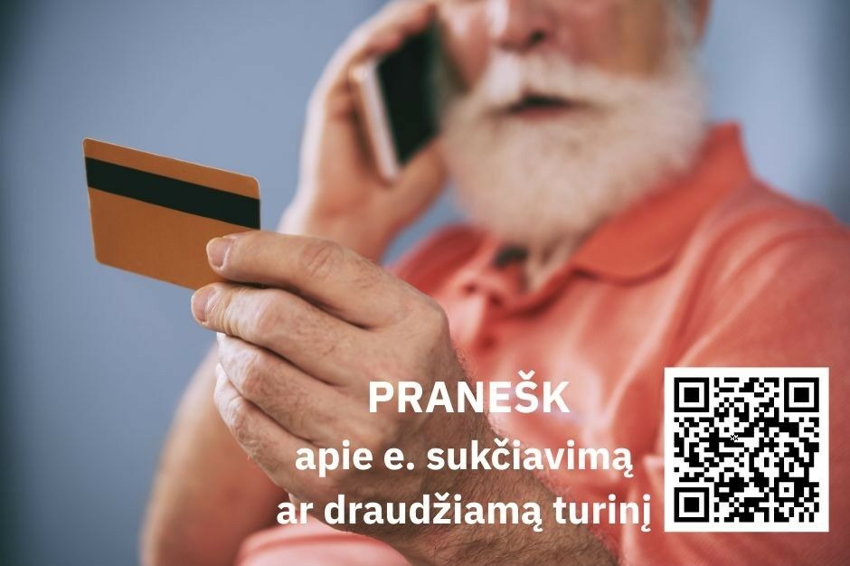 Praneškite apie sukčiavimą