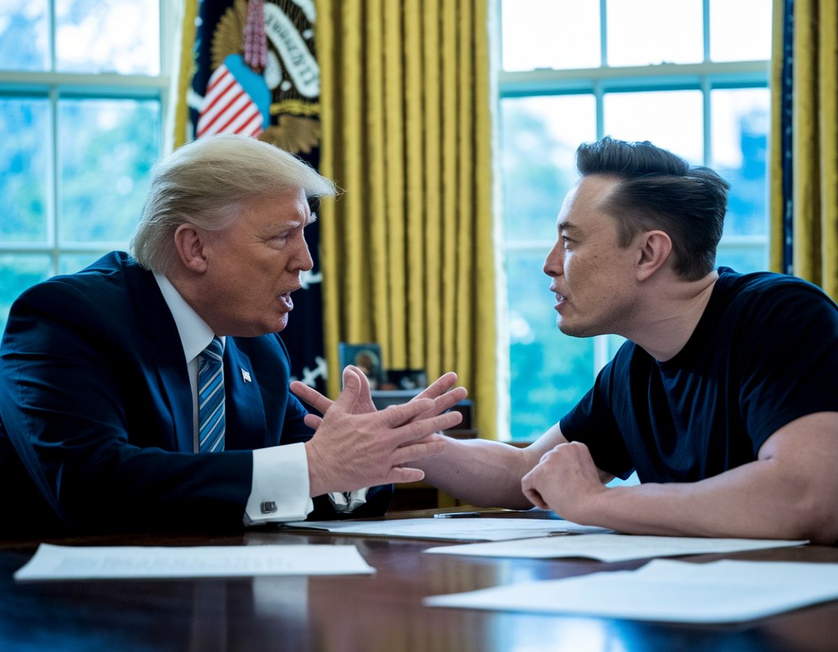 Trumpas ir Muskas gali pasukti skirtingais keliais / DI nuotr.