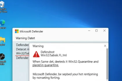 Antivirusinė Windows aptinka virusą