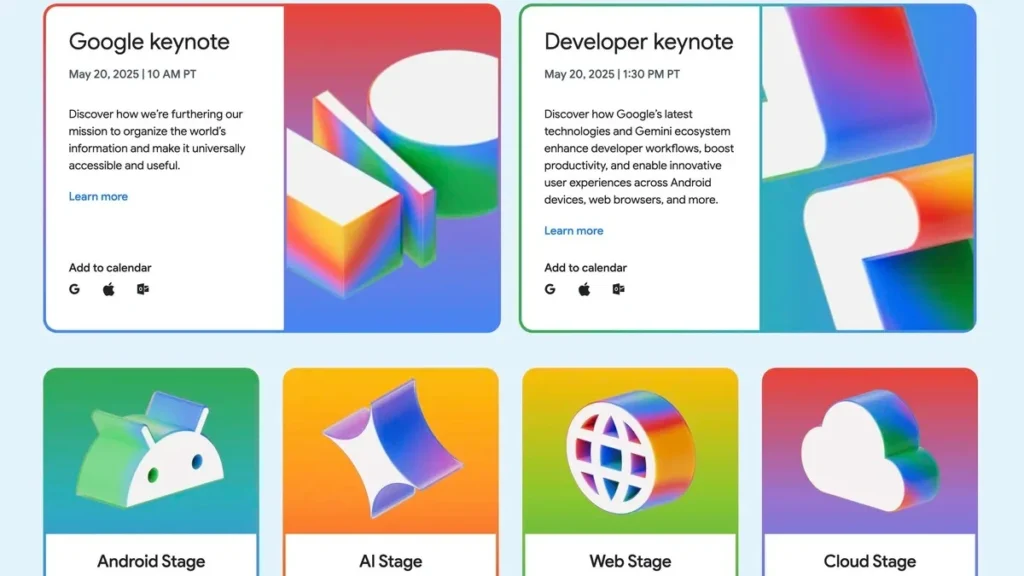 Google IO etapai