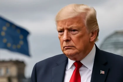 Trumpas traukiasi iš derybų / DI sugeneruotas vaizdas