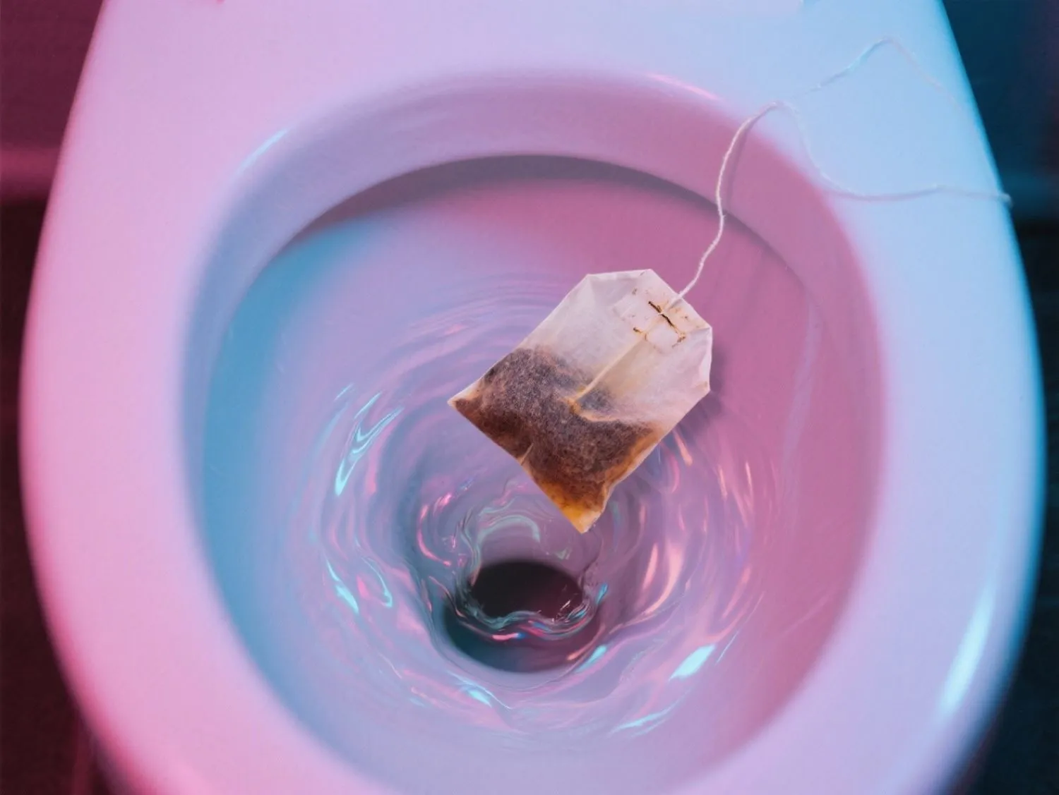 Arbatos maišelis tualete / AI nuotr.