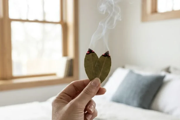 Lauro lapų deginimas