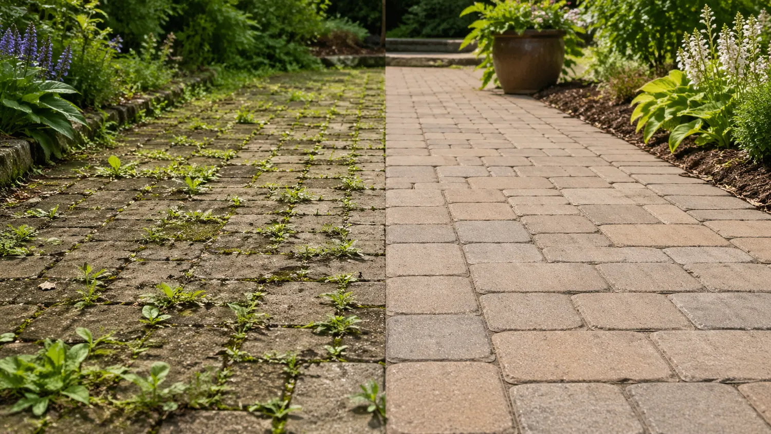 Viena praktiškiausių acto naudojimo vietų – takeliai, trinkelės, žvyro juostos, plyšiai tarp plytelių ar tvoros pakraščiai, kur dygsta nepageidaujamos piktžolės