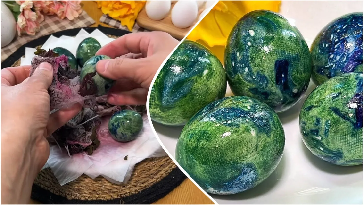 Kiaušinių dažymas su arbata