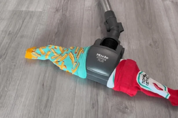 Kojinė ant dulkių siurblio antgalio