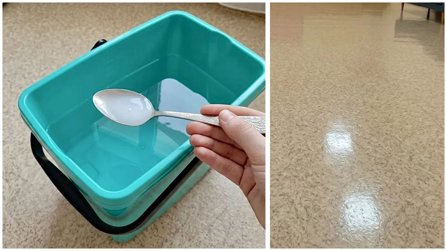 Šaukštas šio tirpalo ir grindys bus švaresnės