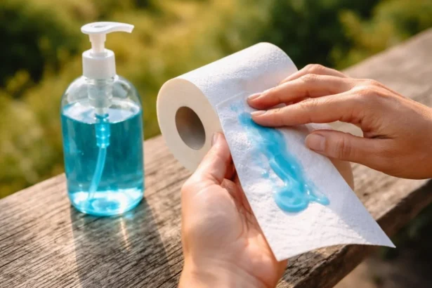 Skystas muilas ant tualetinio popieriaus