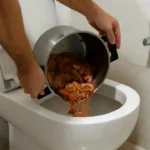 Sriubos pylimas į tualetą