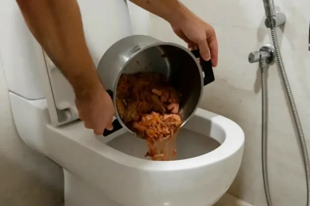 Sriubos pylimas į tualetą