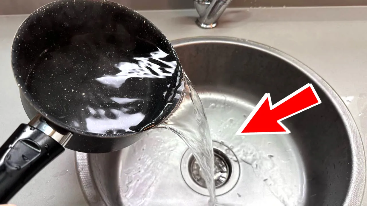 Verdantis vanduo pilamas į kriauklę