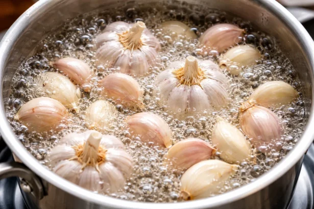 Česnakas vandenyje / ChatGPT nuotr.