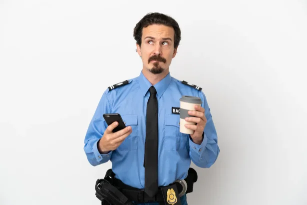 Policininkas reikalauja telefono