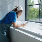 Vonios valymas nuo kalkių