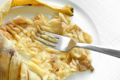Bananas sutraiškytas šakute