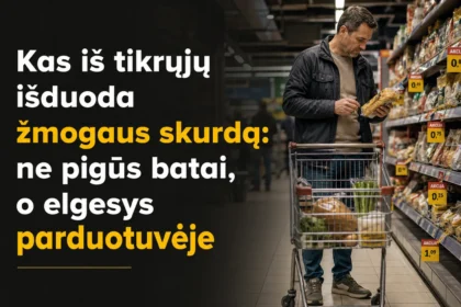 Pirkinių krepšelis pasako daugiau nei automobilio raktelis