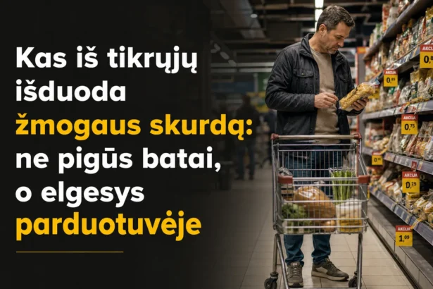 Pirkinių krepšelis pasako daugiau nei automobilio raktelis