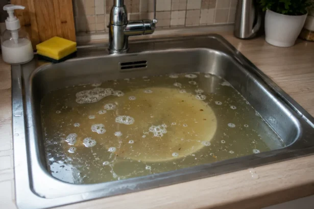 Stipriai užsikišusi kriauklė