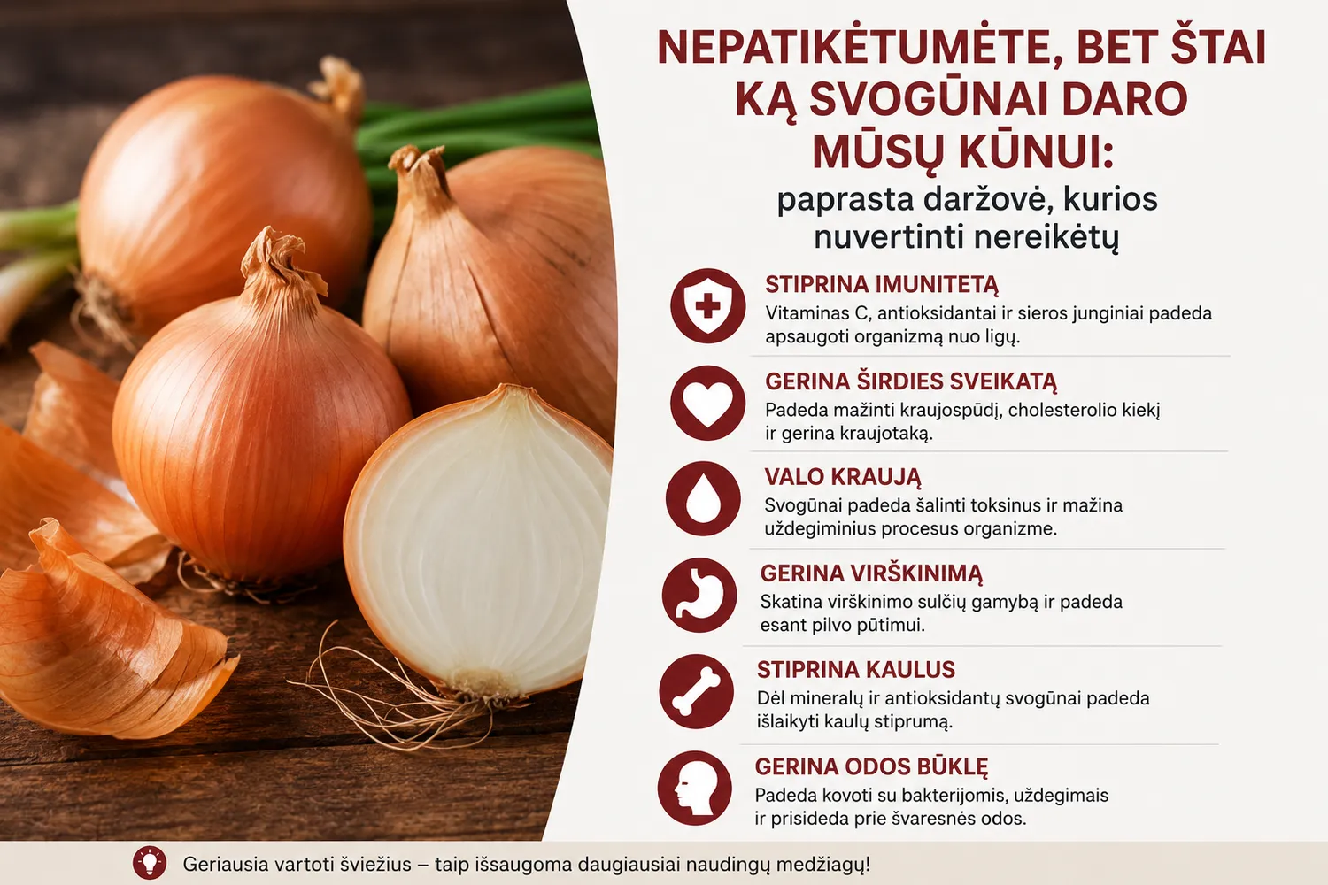 Svogūnų nauda