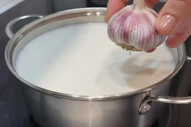 Varškės sūrio gaminimas pasitelkiant česnaką